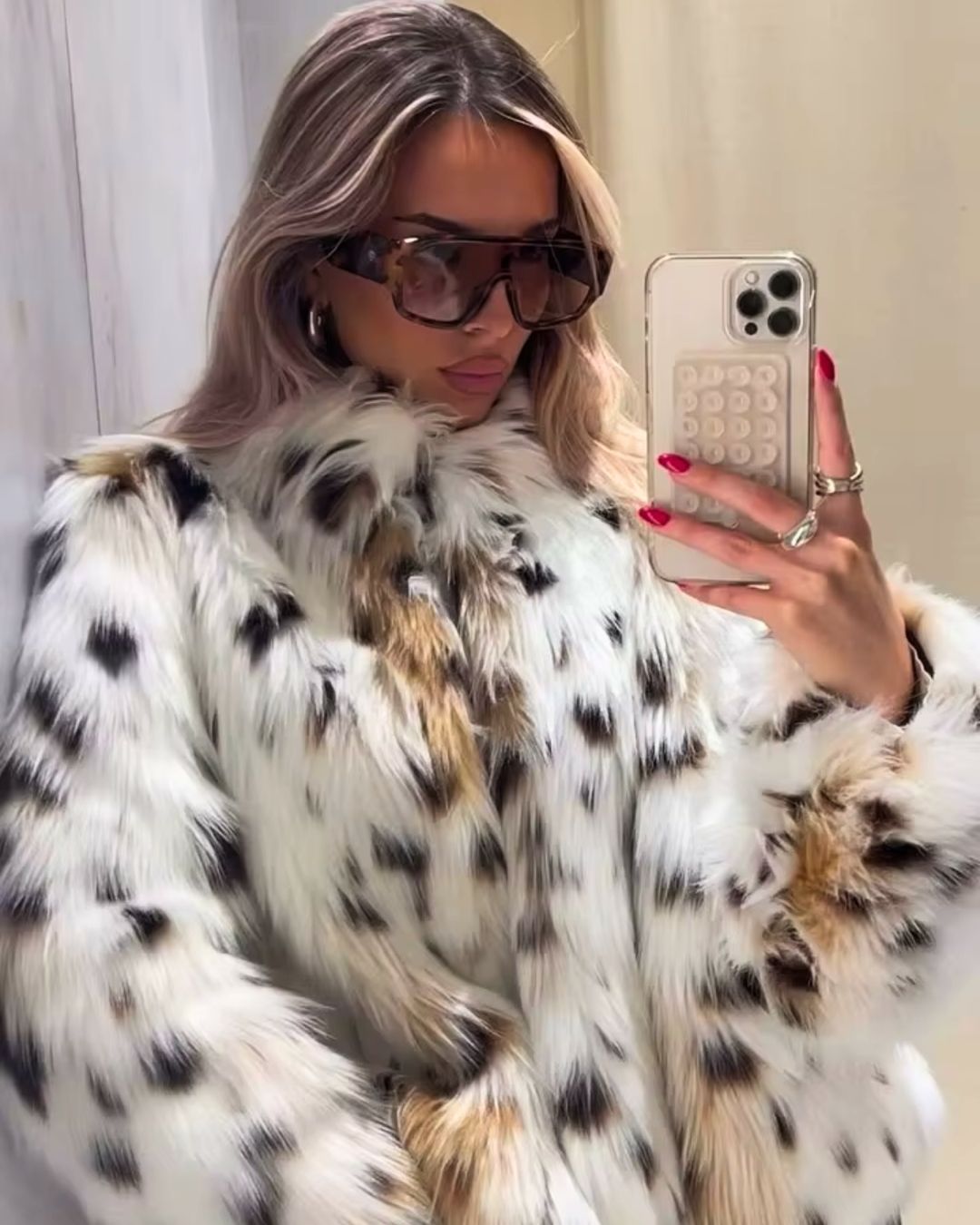 Leopard Luxe Faux Fur Short Coat