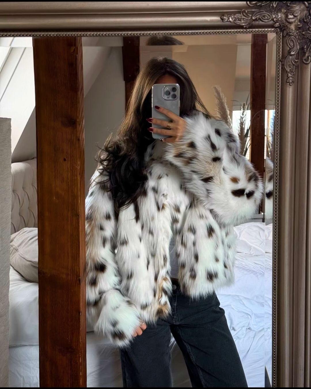 Leopard Luxe Faux Fur Short Coat